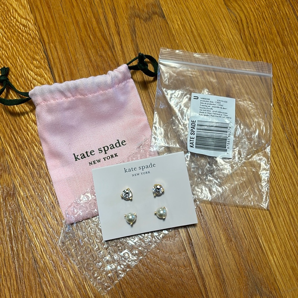Kate Spade two earring set. Rise and Shine. NWT